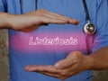 Listeriosis  phrase on the page Royalty Free Stock Photo