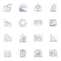 Listing line icons collection. Cataloging, Inventory, Directory, Guide, Register, Roll, Roster vector and linear