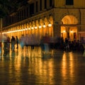 Liston at night, Corfu city Royalty Free Stock Photo
