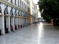Liston square on Corfu Royalty Free Stock Photo