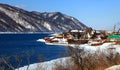 Listvianka settlement, Lake Baikal, Russia. Royalty Free Stock Photo