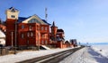 Listvianka settlement. Lake Baikal. Winter. Royalty Free Stock Photo