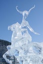 Listvyanka, Irkutsk region, lake Baikal / Russia - 12.01.2019 : ice sculpture