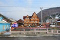 Listvyanka, Russia, March, 02, 2017. The cafÃÂ© and hotel `Dream of Baikal` in Listvyanka. Irkutsk oblast