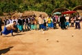 Lisu hill tribe playing top Royalty Free Stock Photo