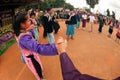 Lisu hill tribe traditional dancing in Thailand.