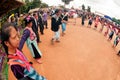 Lisu hill tribe traditional dancing in Thailand.