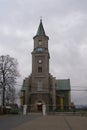 Liszki village in Krakow County, lesser Poland Voivodeship Neo-romanesque Church Royalty Free Stock Photo