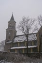 Liszki village in Krakow County, lesser Poland Voivodeship Neo-romanesque Church Royalty Free Stock Photo