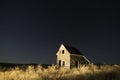 Lit Abandoned Ranch House Royalty Free Stock Photo