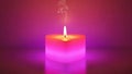 Lit Candle with Smoke Royalty Free Stock Photo