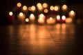 Lit candles burning in the Church Royalty Free Stock Photo