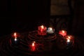 Lit Candles inside church for pray Royalty Free Stock Photo