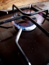 Lit Gas Hob Royalty Free Stock Photo