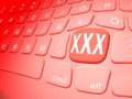 Lit keyboard with special xxx key Royalty Free Stock Photo