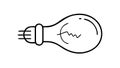 Lit Lightbulb Outline Icon Vector Design, vector design Generative AI Royalty Free Stock Photo