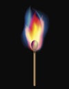 Lit Matchstick Illustration