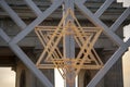 Lit menorah at Brandenburg Gate on 8th day of Hannukah in Mitte Berlin Germany