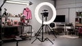 lit ring light studio Royalty Free Stock Photo