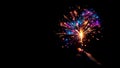 Lit sparkler is held in the hand, close-up. Generative AI.