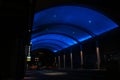 Lit up archway passage at the Seattle Convention Center 2023