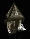 Lit Up 3D Holiday Paper House with a Christmas Tree Laser Cut