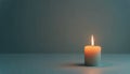 Lit White Candle on Gray Surface Royalty Free Stock Photo