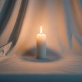 The flame flickers gently, providing a calm and peaceful ambiance Royalty Free Stock Photo