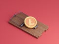 Lite Crypto Letter L Mouse Trap Catch Risk Danger Hunt Danger Invest 3D Illustration