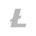 Litecoin coin symbol logo.