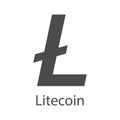 Litecoin icon for internet money. Crypto currency symbol. Royalty Free Stock Photo