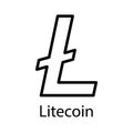 Litecoin icon for internet money. Crypto currency symbol. Blockchain based secure cryptocurrency. Vector Royalty Free Stock Photo