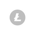 Litecoin logo editorial illustrative on white background Royalty Free Stock Photo