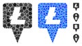 Litecoin Map Pointer Mosaic Icon of Spheric Items Royalty Free Stock Photo