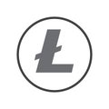 litecoin sign icon. criptocurrency vector design illustration