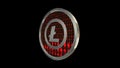 Litecoin symbol, close up view of silver cryptocurrency coin with binary code on black background, side view, 3D rendering