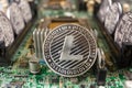 Litecoin on a technology circuit