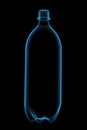 Liter bottle 3D xray blue