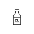 2 liter bottle line icon