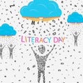 Literacy Day concept for children education