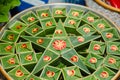 Vietnam cake: usband and wife cake in tray on Vietnamese wedding day