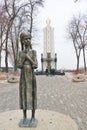 Kiev, Ukraine. Monument of the Memorial to Holodomor victims.