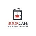 Literary cafe emblem