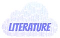 Literature typography word cloud create with the text only Royalty Free Stock Photo