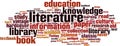Literature word cloud Royalty Free Stock Photo