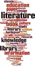 Literature word cloud Royalty Free Stock Photo