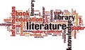 Literature word cloud Royalty Free Stock Photo