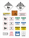 Lithium Battery Signs, vector illustration Royalty Free Stock Photo