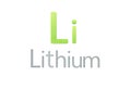 Lithium chemical symbol as in the periodic table Royalty Free Stock Photo