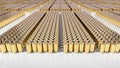 Lithium-ion gold 4680 battery packs, High-capacity accumulator cell modules, tabless cell, mass production batteries high power, Royalty Free Stock Photo